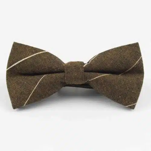 Men's 100% Cotton Designer Skinny Striped Bow Tie