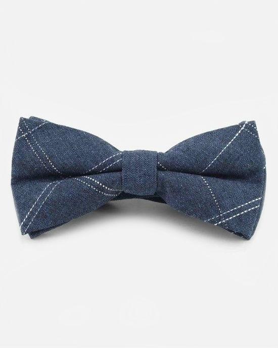 Men's 100% Cotton Designer Skinny Striped Bow Tie