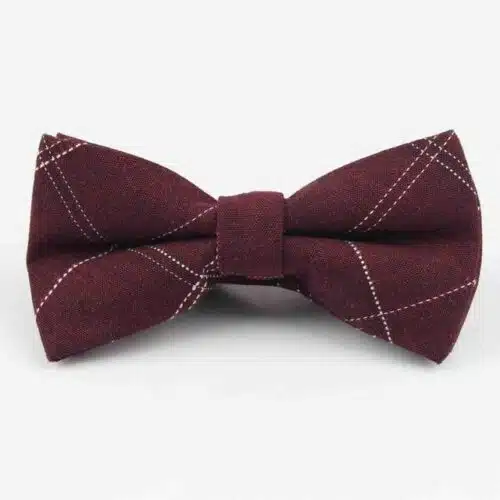 Men's 100% Cotton Designer Skinny Striped Bow Tie