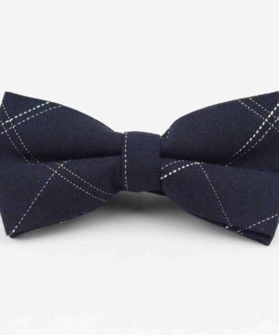 Men's 100% Cotton Designer Skinny Striped Bow Tie