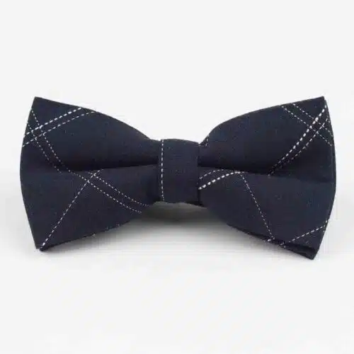 Men's 100% Cotton Designer Skinny Striped Bow Tie
