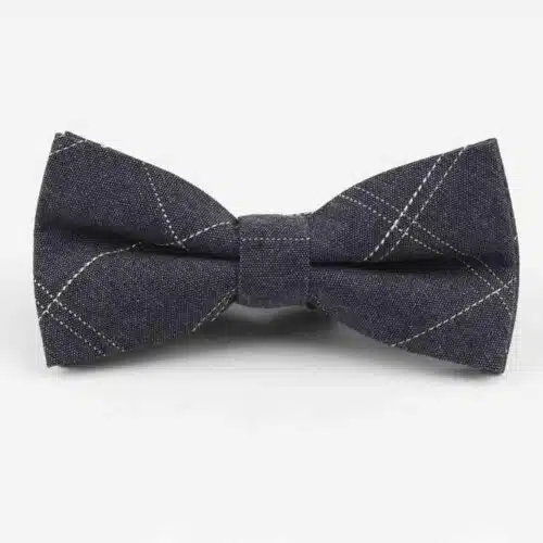 Men's 100% Cotton Designer Skinny Striped Bow Tie