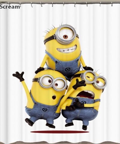 Yellow Mischievous Minions Series Shower Curtains