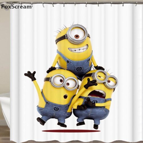 Yellow Mischievous Minions Series Shower Curtains