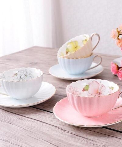 British High-Grade Bone China Coffee Cup Set