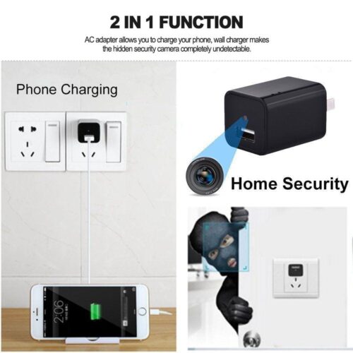 HD 1080P Hidden Camera USB Wall Charger