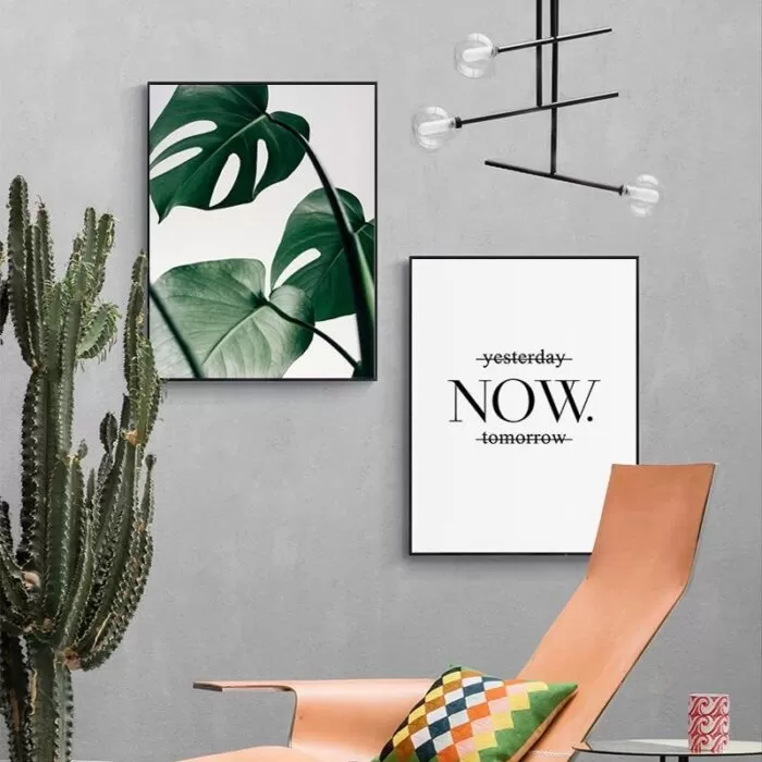 Nordic Canvas Modern Prints Plant Leaf