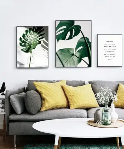 Nordic Canvas Modern Prints Plant Leaf
