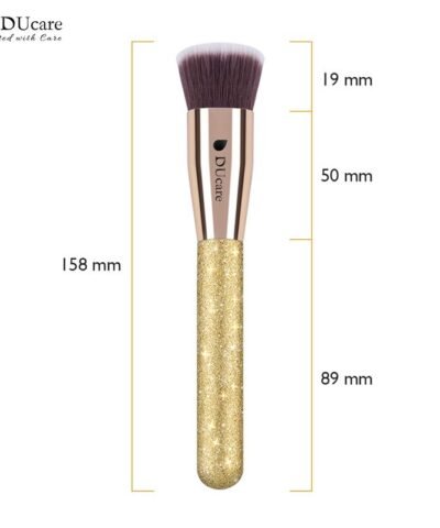 Golden Flat Top Foundation Kabuki Face Make Up Brushes