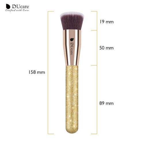 Golden Flat Top Foundation Kabuki Face Make Up Brushes