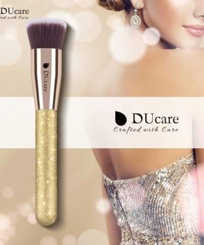 Golden Flat Top Foundation Kabuki Face Make Up Brushes