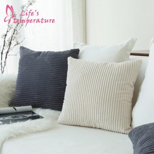 Nordic Super-Soft Decor Striped Velvet Corduroy Decorative Pillows