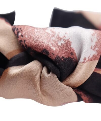 Oaoleer Leopard Velvet Twist Knot Sweet Chiffon Print Pattern Headband