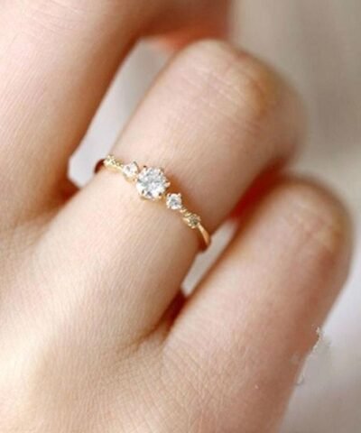 Steffe Cute Dainty Women's Snowflake Delicate Ring