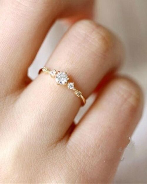 Steffe Cute Dainty Women's Snowflake Delicate Ring
