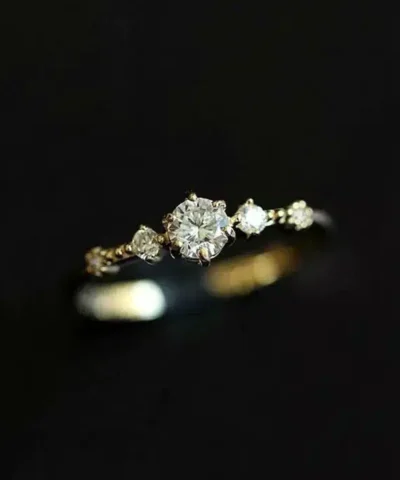 Steffe Cute Dainty Women's Snowflake Delicate Ring