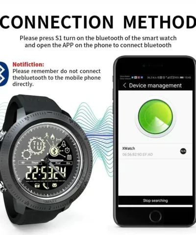 Men's Sport Pedometer Digital Clock Waterproof IP68 Smartwatch For IOS Android Phone