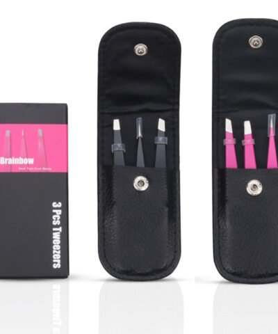 Steel Slant Eyebrow Tweezers For Face Hair Removal Set