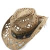 Men's 100% Natural Straw Handmade Cowboy Hat