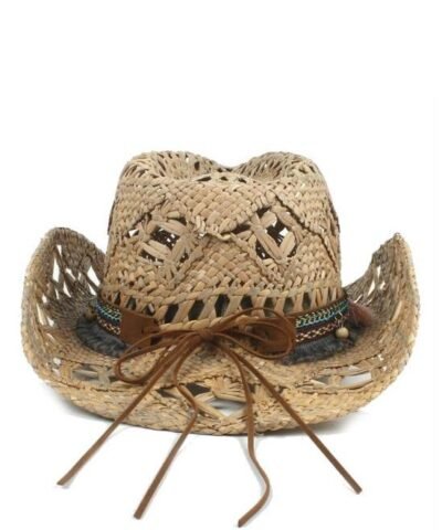 Men's 100% Natural Straw Handmade Cowboy Hat