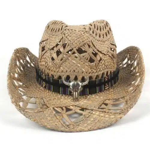 Men's 100% Natural Straw Handmade Cowboy Hat