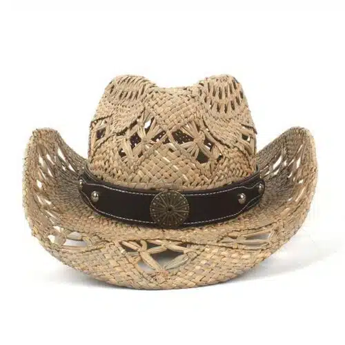 Men's 100% Natural Straw Handmade Cowboy Hat