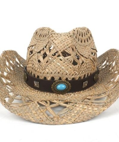 Men's 100% Natural Straw Handmade Cowboy Hat
