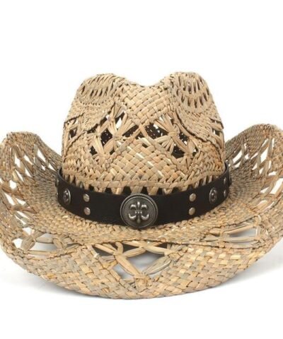 Men's 100% Natural Straw Handmade Cowboy Hat