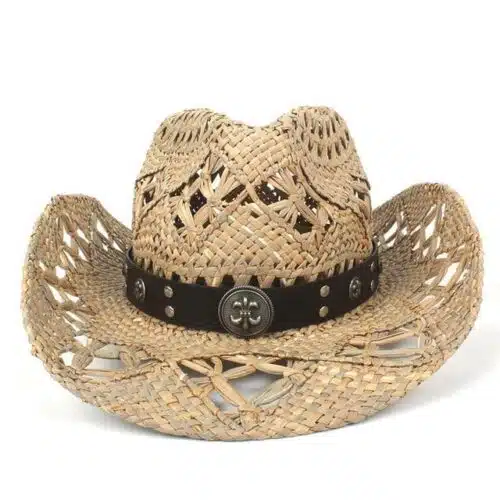 Men's 100% Natural Straw Handmade Cowboy Hat