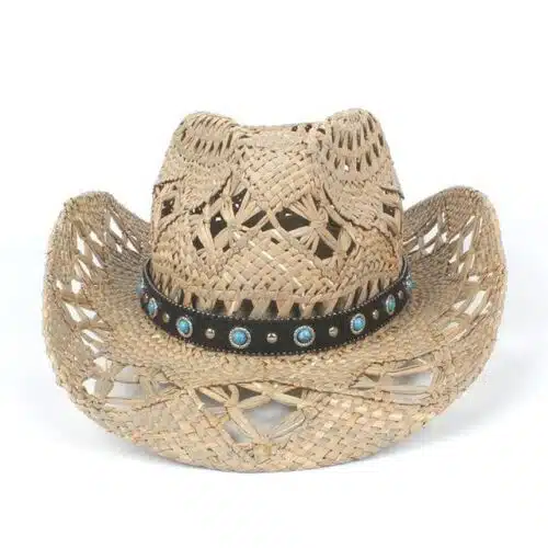 Men's 100% Natural Straw Handmade Cowboy Hat