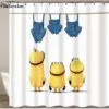 Yellow Mischievous Minions Series Shower Curtains