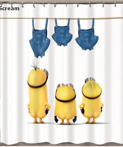 Yellow Mischievous Minions Series Shower Curtains