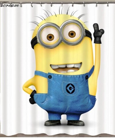 Yellow Mischievous Minions Series Shower Curtains