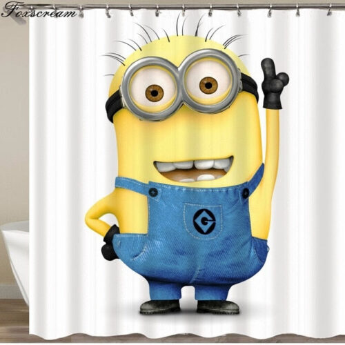 Yellow Mischievous Minions Series Shower Curtains