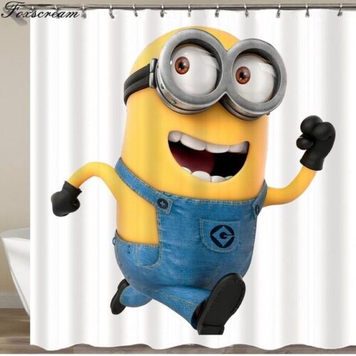 Yellow Mischievous Minions Series Shower Curtains