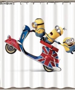Yellow Mischievous Minions Series Shower Curtains