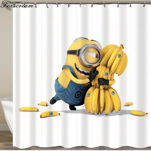 Yellow Mischievous Minions Series Shower Curtains