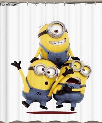 Yellow Mischievous Minions Series Shower Curtains
