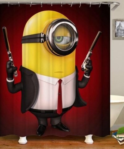 Yellow Mischievous Minions Series Shower Curtains