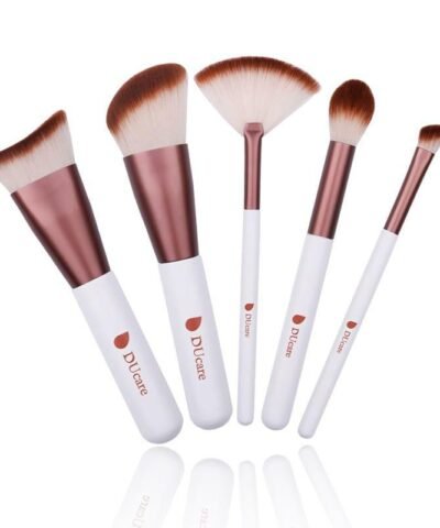 Contour Highlight Eyeshadow With Fan Makeup Brushes Portable Cosmetic Tools Kit