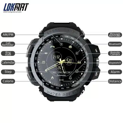 Lokmat Men's Professional 5ATM Waterproof Bluetooth Smart Watch For Ios and Android