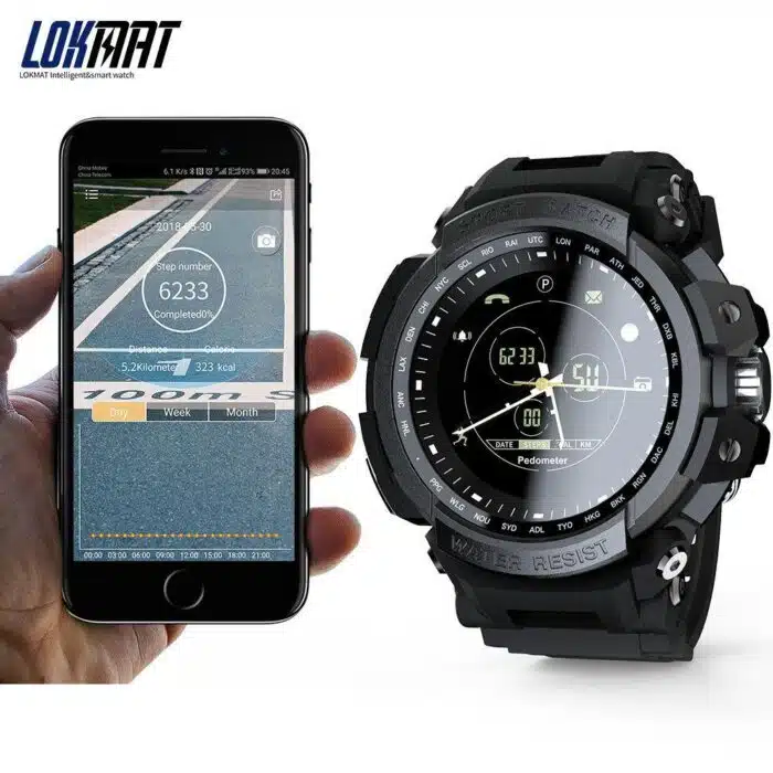Lokmat Men's Professional 5ATM Waterproof Bluetooth Smart Watch For Ios and Android