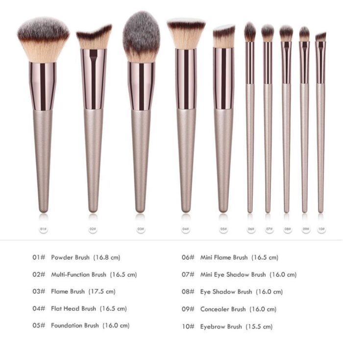 Wooden Foundation Cosmetic Brushes