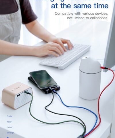 USB Cable for iPhone Xs Max XR X 4 in 1