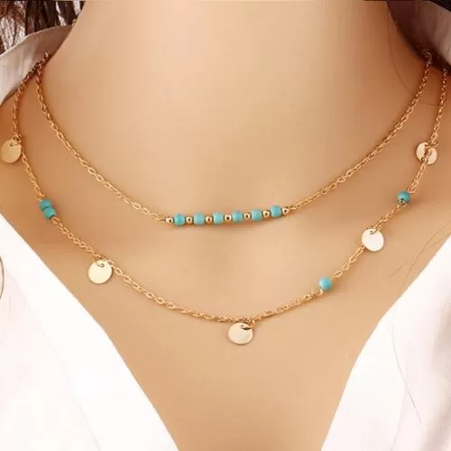 Unique Turquoise Layer Necklace