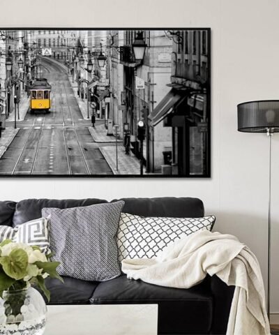 Photography Retro Yellow Bus, Wall Art