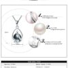 Cauuev Natural freshwater Pearl Necklace 925 Sterling Silver