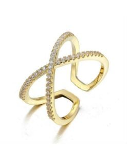 Blaike Zircon Adjustable Open Twist Ring