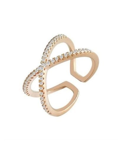Blaike Zircon Adjustable Open Twist Ring