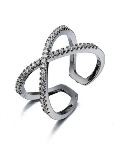 Blaike Zircon Adjustable Open Twist Ring